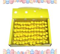 Poussin de Pâques - Lot de 72 mini jouets en peluche de 3 cm | Coton Décoration Pack - 72 pièces Mini jouets doux avec boîte cadeau Convient pour les fêtes, le remplissage, l'artisanat, la décoration