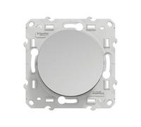 Poussoir 1 poste Odace Aluminium Schneider