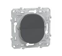 Poussoir 1 poste Ovalis Anthracite Schneider