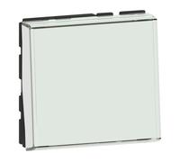 Poussoir 2 modules Mosaic EASYLED porte etiquette blanc Legrand 077043L