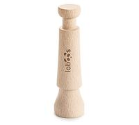 Poussoir à Tartelettes en Bois de Hêtre, Double Face 3 cm et 4,1 cm, Outil à Foncer la Pâte pour Moules à Muffins, Mini-Tartes, Quiches et Pâtisserie