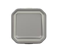 Poussoir étanche lumineux complet Plexo 1 poste gris Legrand