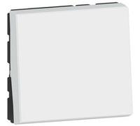 073042 Poussoir inverseur à voyant 2 modules blanc mat 6A 250V