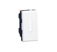 Bouton poussoir à voyant 1 module Legrand Mosaic blanc