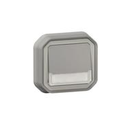 - Poussoir inverseur lumineux encastré Plexo IP55 - Gris