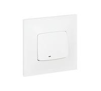 Poussoir lumineux 1 poste Neptune Blanc Legrand