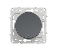 Poussoir lumineux 1 poste Odace Anthracite Schneider