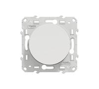 Poussoir lumineux 1 poste Odace Blanc Schneider