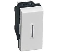 Poussoir lumineux 10 A Legrand - Mosaïc - 1 module