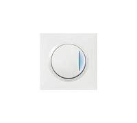 Poussoir lumineux complet Dooxie One - 1 poste - 6A - 250V - Blanc