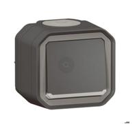 Legrand - Poussoir lumineux étanche Plexo 10A livré complet avec voyant pour montage en apparent anthracite