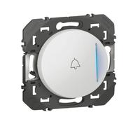 Legrand Poussoir lumineux Dooxie 600019 - marquage sonnette, à équiper d'un voyant - Blanc