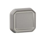Legrand Bouton poussoir Plexo 069832L – NO lumineux, encastré, gris