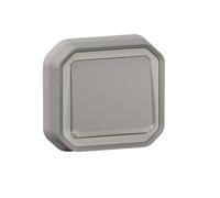 Legrand Bouton poussoir Plexo 069832L – NO lumineux, encastré, gris