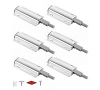 Poussoir Porte Placard Lot de 6, Aimant Porte Placard Push to Open, Amortisseur Magnétique pour Ouverture sans Poignée, Loquet de Fermeture Meuble (mx-02)