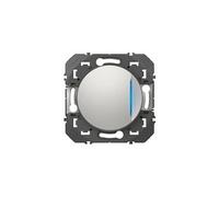 Poussoir simple avec voyant lumineux Dooxie 1 poste - 6A - 250V - Alu