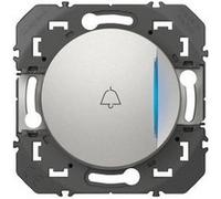 Legrand Poussoir simple Dooxie 600118 avec voyant lumineux et marquage sonnette 6A 250V~ Alu