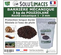 POUZZOLANE 3 kg - Barrière Anti Limaces, Escargots et autres gasteropodes