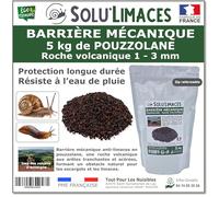 POUZZOLANE 5 kg - Barrière Anti Limaces, Escargots et autres gasteropodes - 100 % NATUREL ET ÉCOLOGIQUE- Produit Francais