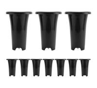 Povxlum 10 Pièces Pots de Pépinière de Plantes Profondes en Plastique, Pots D' Hauts et Stables Épais, Pots de Conteneurs de Plantes de Semis Hauts Réutilisables, Profonds