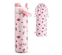 POWCAN - Gourde isotherme de 26 oz avec paille 2-en-1 et couvercle à bec verseur, garde le froid 24H, anti-fuites, convient au porte-gobelet de voiture, gourde en acier inoxydable pour le sport, les