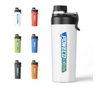 poweco Bouteille d'eau doublée en céramique, tasse de voyage isotherme de 532 ml avec infuseur à thé, coque en ABS durable et intérieur en céramique, gobelet à café étanche et résistant aux chocs