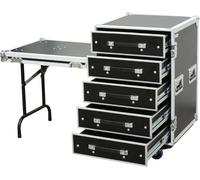 Power Dynamics PD-FA6 Mallette d'ingénieur 3U à 5 tiroirs + table - Malles