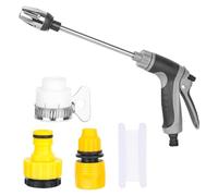 Power Jet Pistolet haute pression - Buse haute pression pour tuyau d'arrosage - Turbowasher pour tuyau d'arrosage avec accessoires - Pistolet pulvérisateur réglable en métal haute pression pour