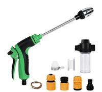 Power Jet Pistolet haute pression pour tuyau d'arrosage avec accessoires, pistolet pulvérisateur réglable en métal haute pression pour irrigation du jardin, lavage de voiture, douche pour animaux