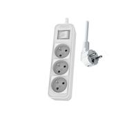 Philips - Rallonge multiprise avec interrupteur, 3 prises - 1,5m - Blanc