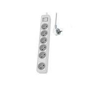 Philips - Rallonge multiprise avec interrupteur, 6 prises - 3m - Blanc