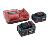 Power pack 55 R - 1 Chargeur 10,8 / 18 V + 2 batteries 18V 5 Ah - Flex - 532739