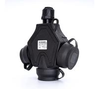 Power Solid Coupling 3 voies Mise à la terre IP54 Noir (Prise européenne) - PWC163VS