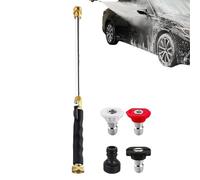 Power Washer For Garden Hose - 17.32 Inches, High Pressure Wand, Adjustable Spray Nozzle | Ergonomic Water Sprayer, Anti Slip Cleaner, For Patio Gutter Lawn Garden Pet Bathing