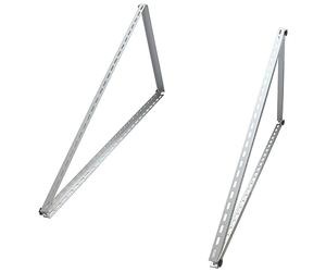Power Werk - Support pour panneau solaire jusqu'à 118 cm - Toit plat PV - Réglable de 0 à 90 ° - Kit - Aluminium - Matériel de montage
