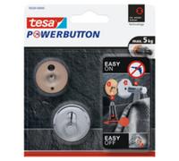 Powerbutton Crochet adhésif Universal large, chrome