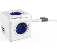 PowerCube DuoUSB Extended Bleu, Cube de prise USB Alimentation 1,5m Rallonge
