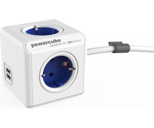 PowerCube DuoUSB Extended Bleu, Cube de prise USB Alimentation 1,5m Rallonge