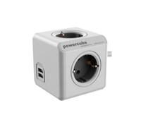 allocacoc PowerCube Extended USB incl. 1,5 m câble gris Type F