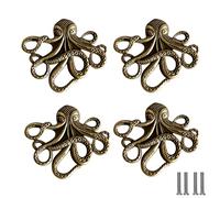 Powerful Lot de 4 boutons de tiroir en forme de pieuvre avec vis (4 pièces pieuvre)