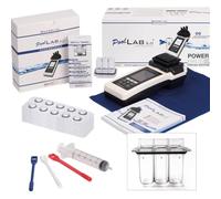 POWERHAUS24 PoolLAB 2.0 Édition spéciale avec 70 réactifs, analyse de l'eau pour piscines et jacuzzi, 4 longueurs d'onde, 24 paramètres, Bluetooth, WiFi, écran couleur de 2,4 pouces