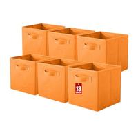 powerking Boîte de rangement électrique, boîte de rangement en tissu pliable et tiroir de rangement en tissu pour placard et rangement pour jouets, 13 x 13 x 13 pouces, set de 6
