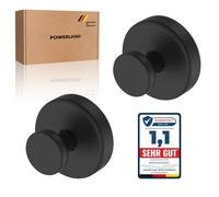 Powerland Crochet Mural Salle De Bain En Acier Inox Imperméable, Poids Jusqu'à 8 Livres, Adhésif Pour Cuisine, Verre, Miroir, Tuile - Accrocher Serviette, Peignoir