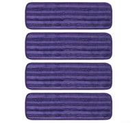 PowerMop Tampons de rechange réutilisables en microfibre pour têtes de balai de 33 à 38 cm, lavables pour diverses surfaces (violet)