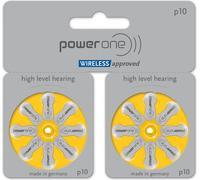 PowerOne 10 - Piles boutons zinc-air pour appareils auditifs - Lot de 16 (2 x 8)