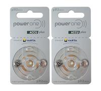 Powerone Accu Plus P312 | 2 Piles Rechargeables pour Appareil auditif - Marron