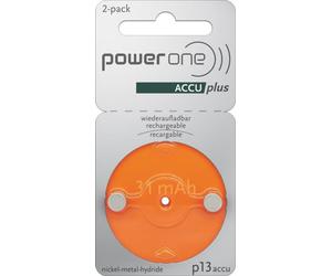 PowerOne P13 PR48, batterie pour appareils auditifs ACCUplus, lot de 2
