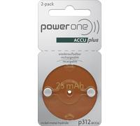 PowerOne P312 PR41 ACCUplus – Piles rechargeables pour appareils auditifs (lot de 2)
