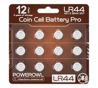 POWEROWL 12 Piles LR44 1,5V Brun Terre -(AG13/CR44/357)