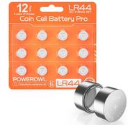 POWEROWL LR44 1,5 V Piles A76 AG13 CR44 Pile alcaline Boutons 12 pièces